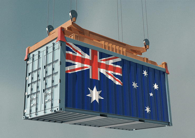 Доставка контейнерных грузов из Австралии в Россию